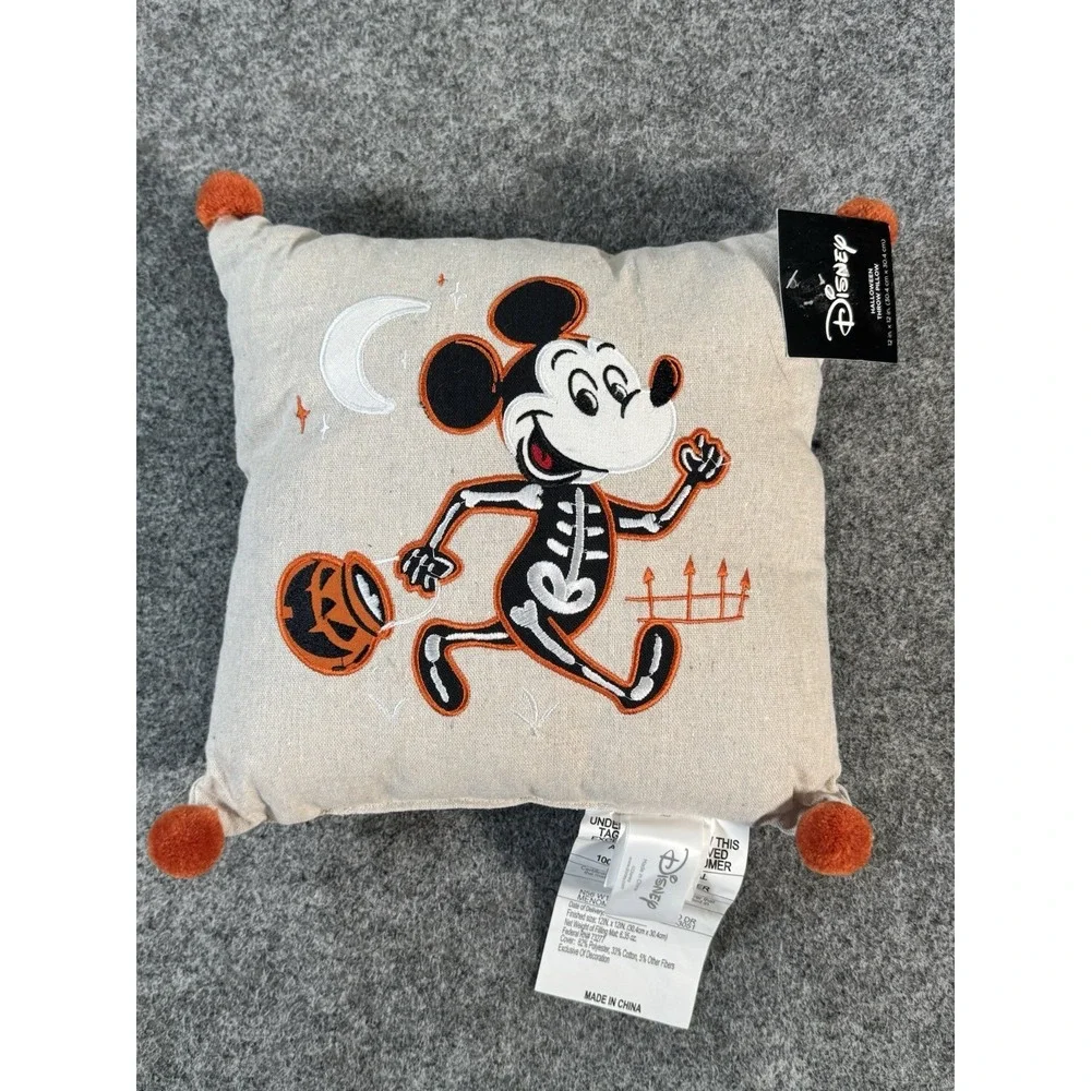 Disney Mickey Mouse Skeleton Embroidered Halloween 12